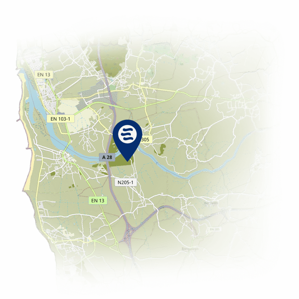 Mapa de localização da Proriver